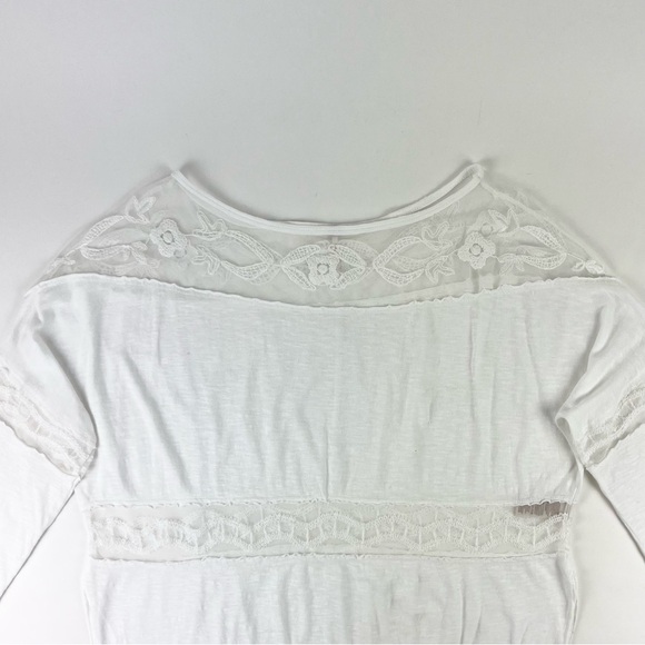 Free People Love Me White Lace Tee - Picture 6 of 9